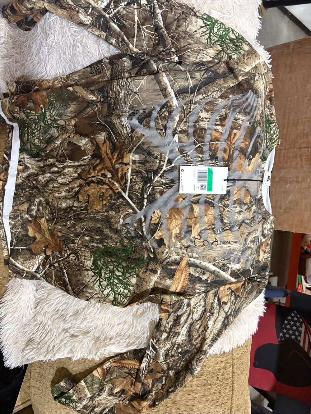 Realtree Woodland Camo Mesh Hunting Top - Brown Green Tan